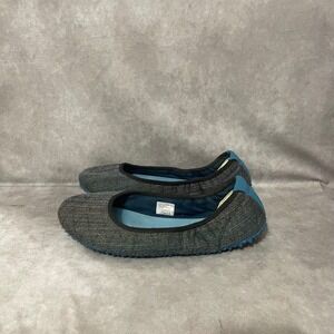 Plae Crosby Barefoot Ballet Flats Womens 10 Gray Blue Flexible Sporty 556210-014